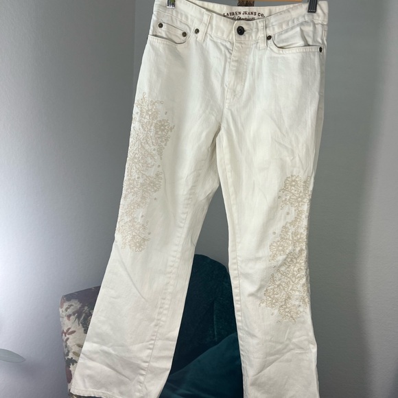 Embroidered white jeans - Picture 4 of 5